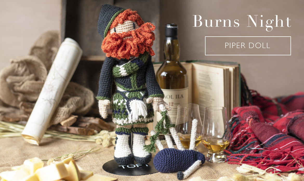 burns night scottish scott piper doll celebrate